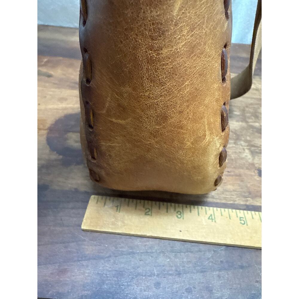 Vintage Brown Leather Handcrafted Saddle Bag Satchel Purse BOHO Southwestern - Picture 5 of 16